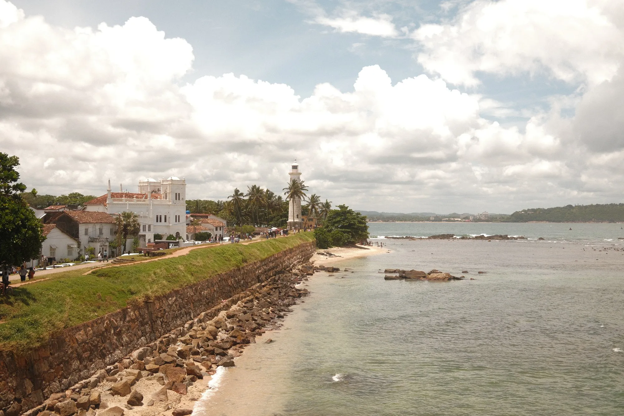 The coast road, looking back.